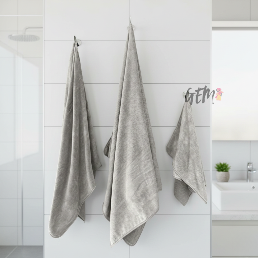 Set de Toallas 3 Piezas – Secado Rápido y Alta Absorción (Promo 2x1)