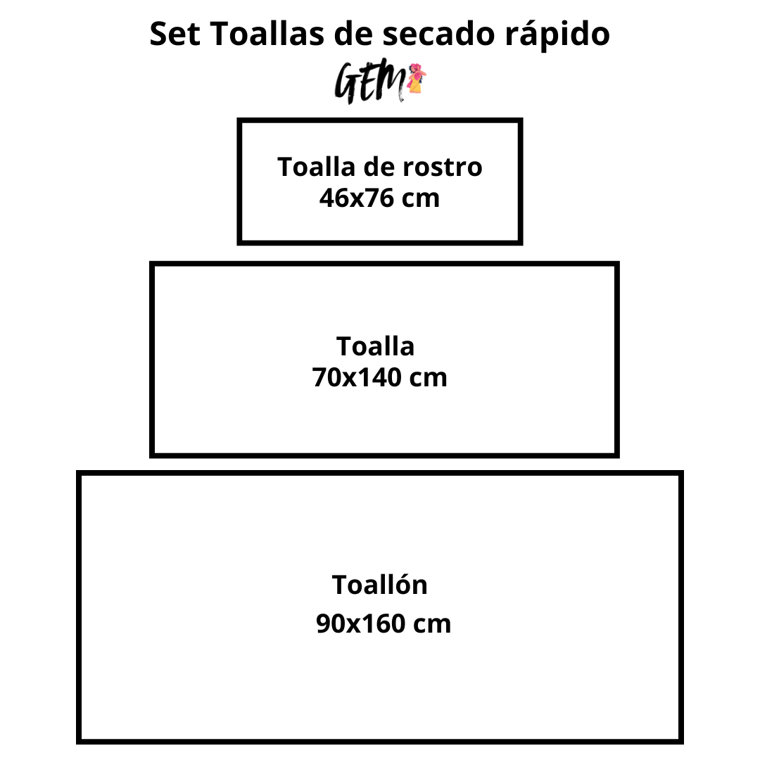 Set de Toallas 3 Piezas – Secado Rápido y Alta Absorción (Promo 2x1)